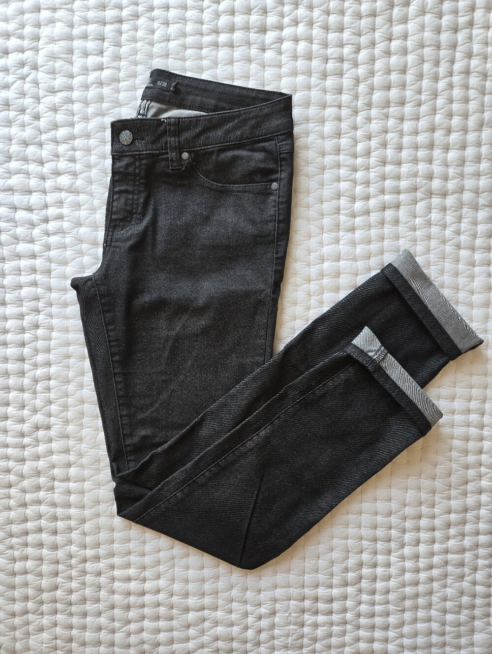 Prana Kara Womens Slim Fit Jeans in Black Size 6